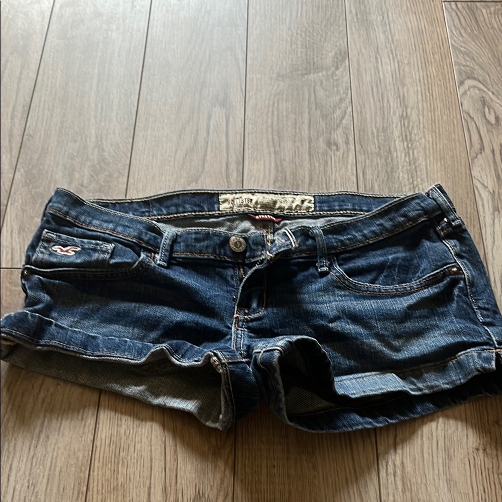Hollister Blue Jean Shorts Distressed Cut-Off Style